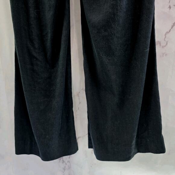 Anthropologie Pants Womens 2 Black High Rise Flare Wide Leg Linen Blend Maeve - Picture 8 of 12